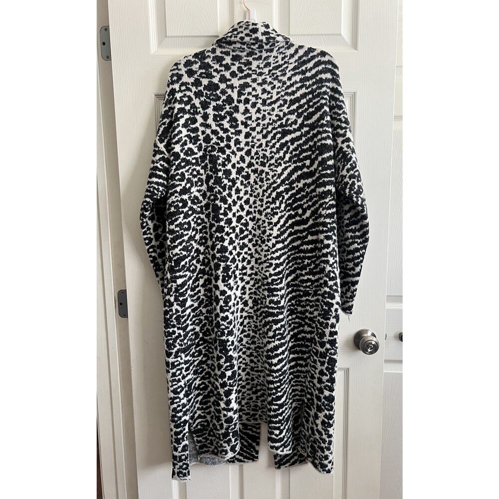 SINCERELY JULES Animal Print Knit Open Front Maxi Length Duster Cardigan XL NWT - Picture 6 of 9